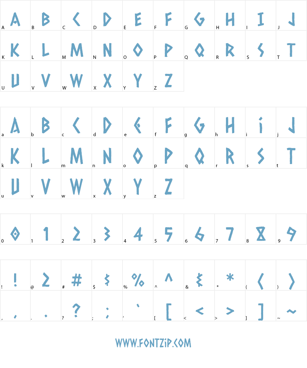 Calipers Font Character