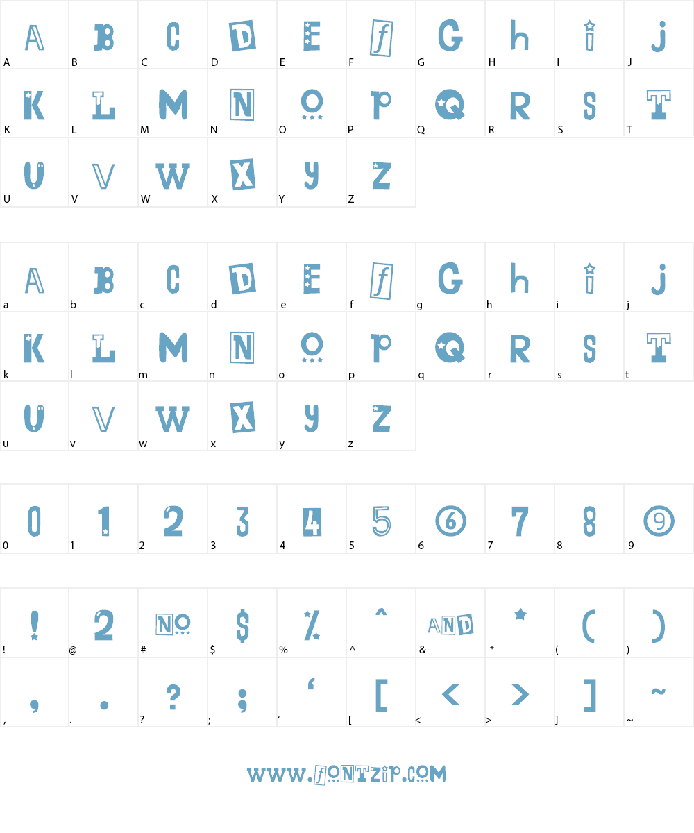 Monbijoux Clownpiece Font Character