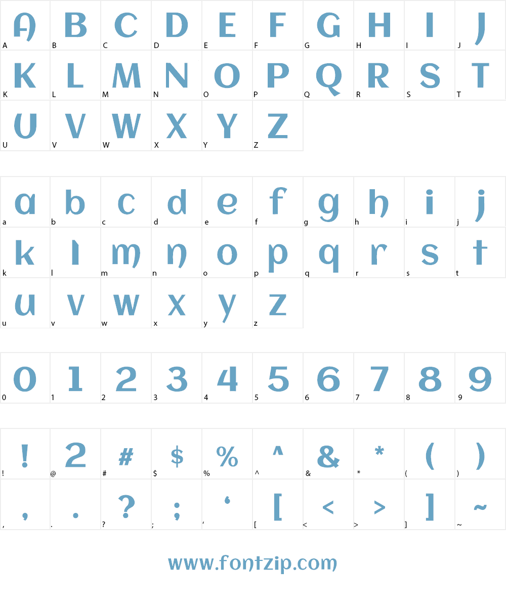 Calico Font Character