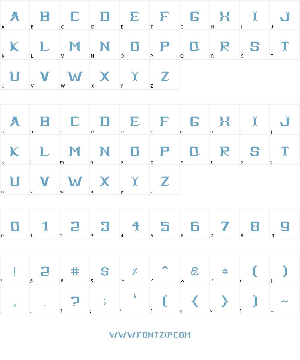 px_slide Font Character