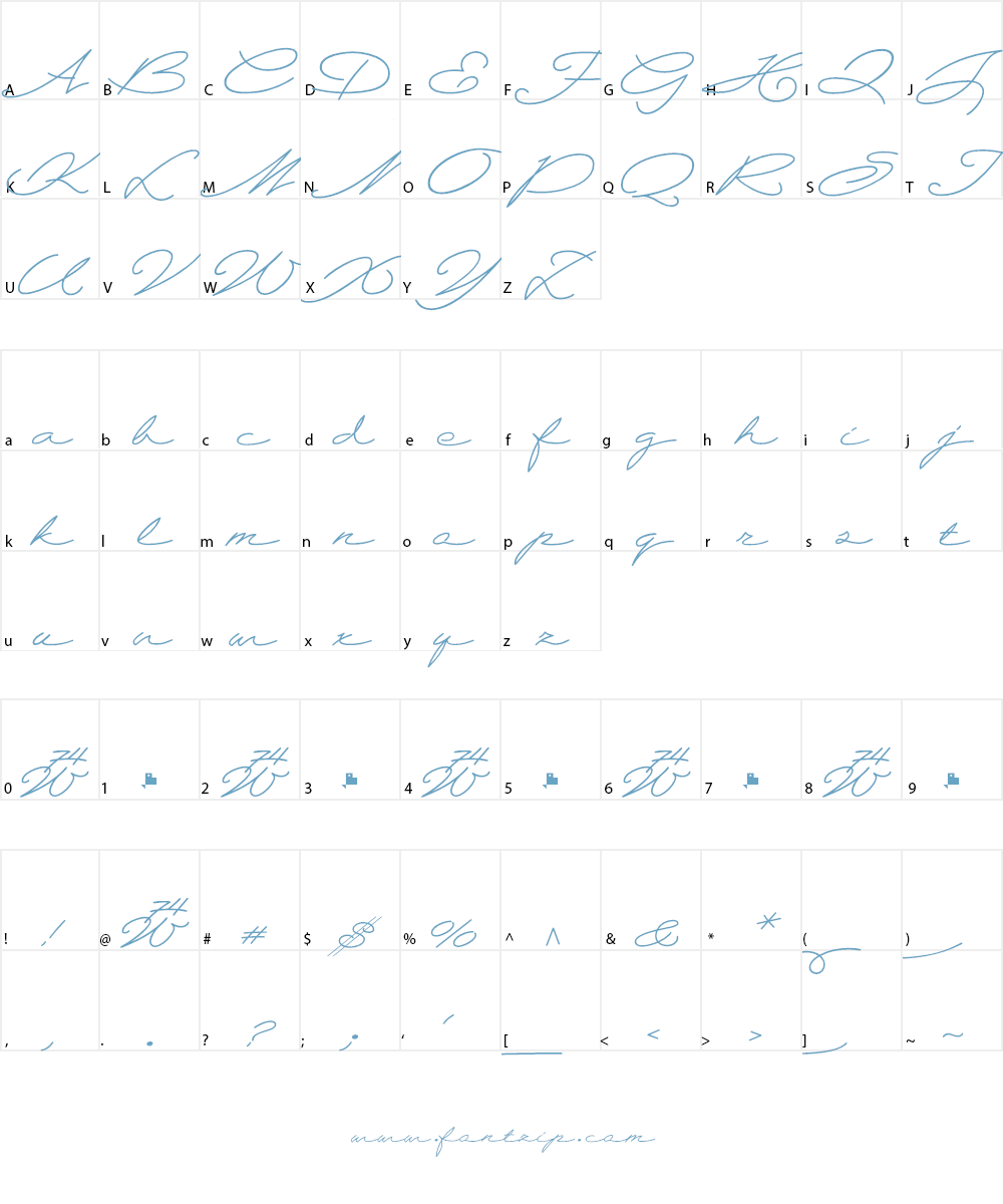 Wolframia Font Character