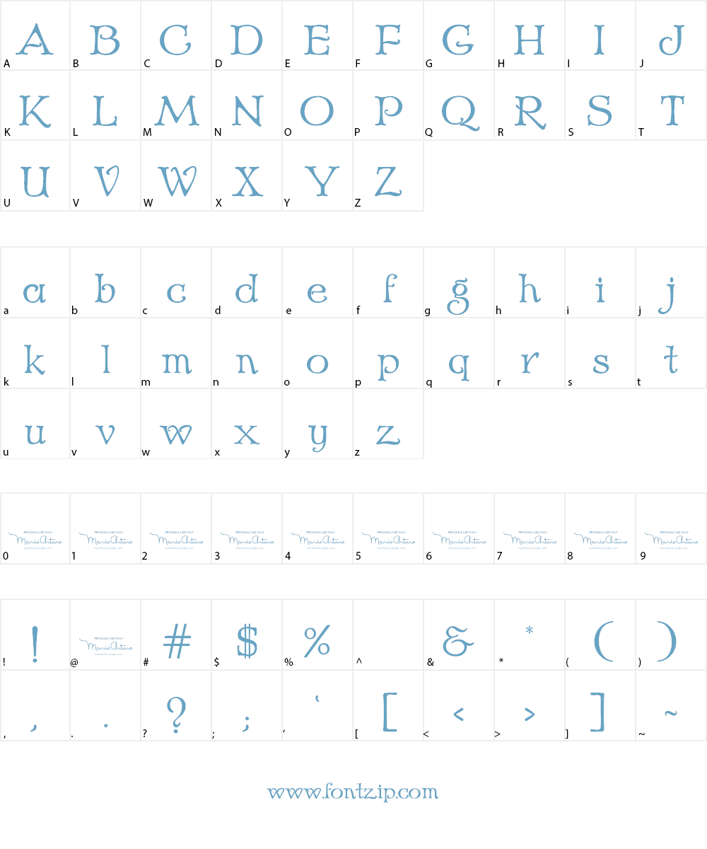 Echedo PersonalUse Font Character