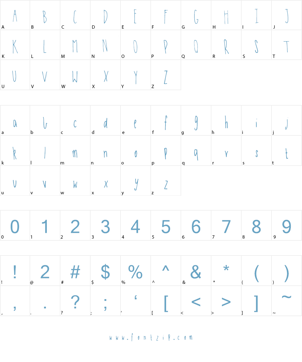 Hopscotch DEMO Font Character