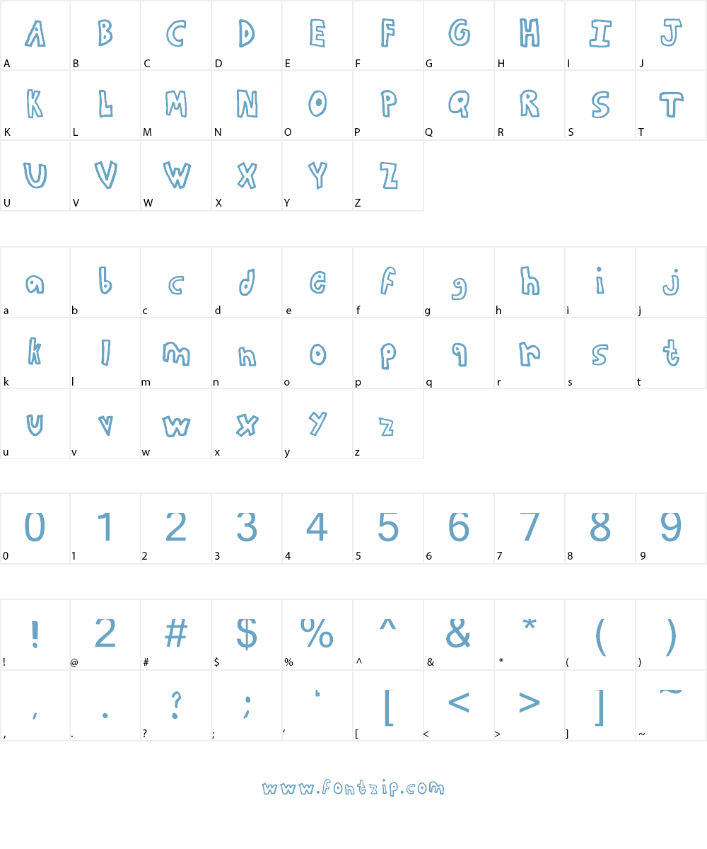 Wave Blocks Font Character