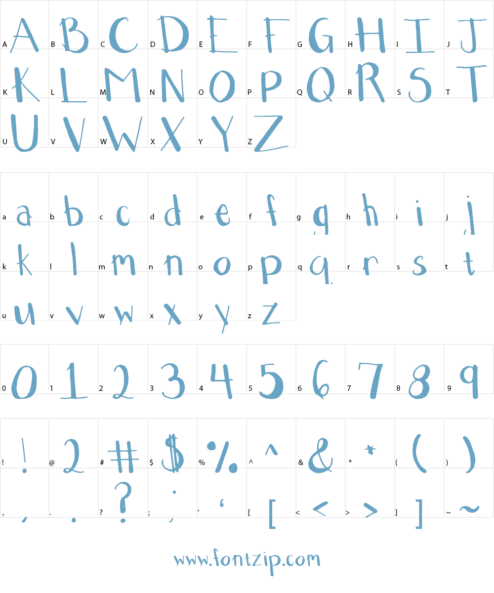 Backyard Camping Font Character