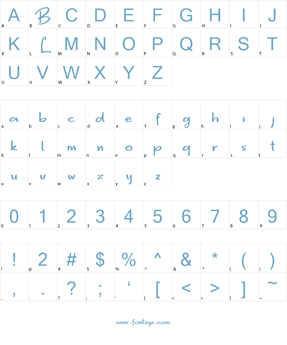 Bigger Love DEMO Font Character