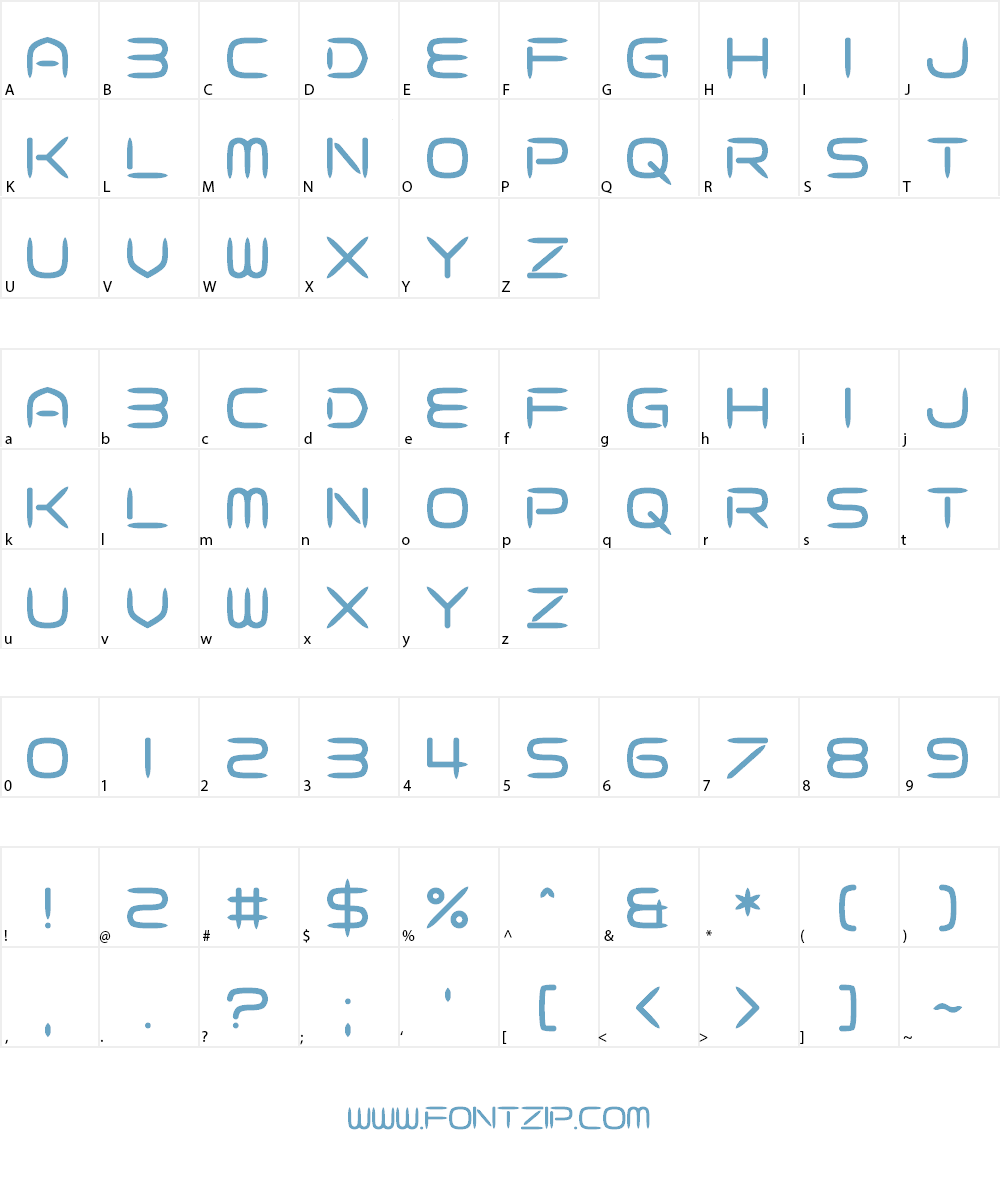 Fasterisq Font Character
