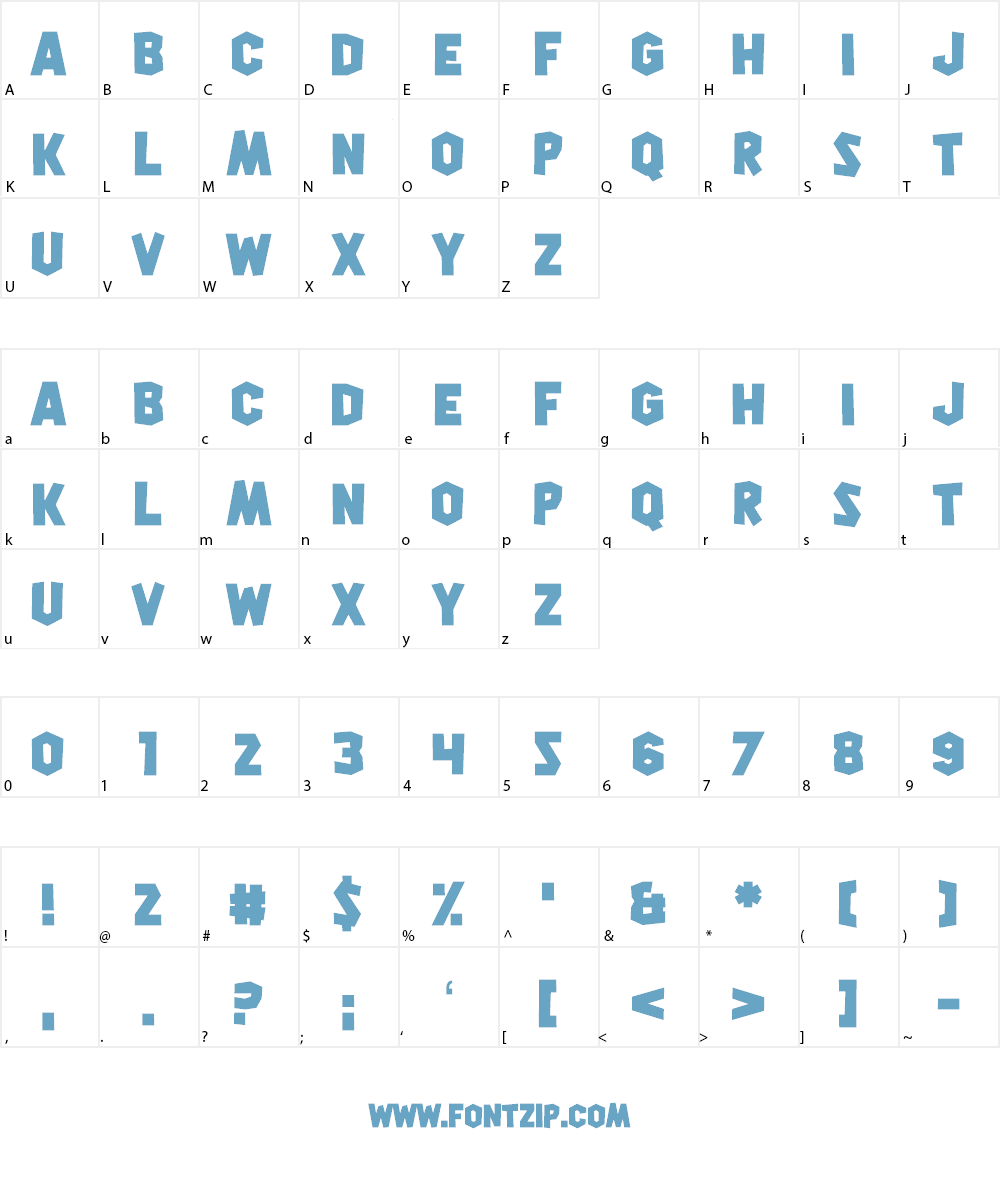 Squirk Font Character