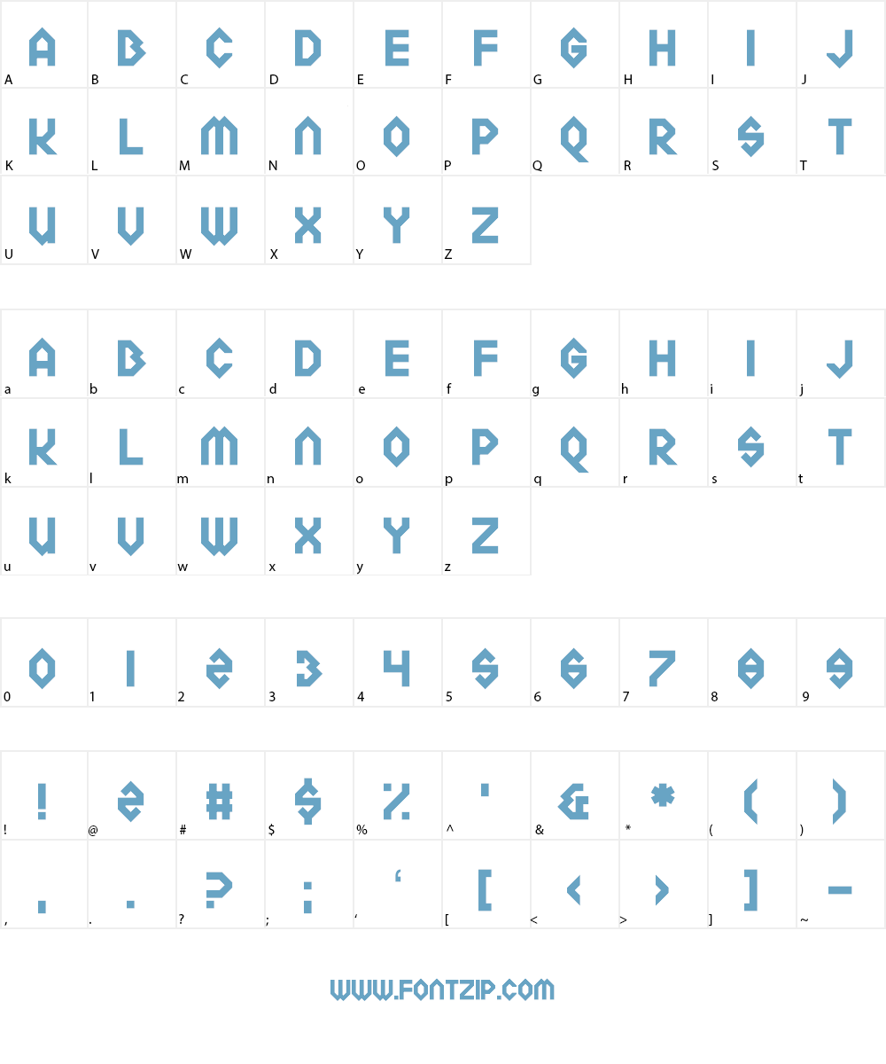 Meckablecka Font Character