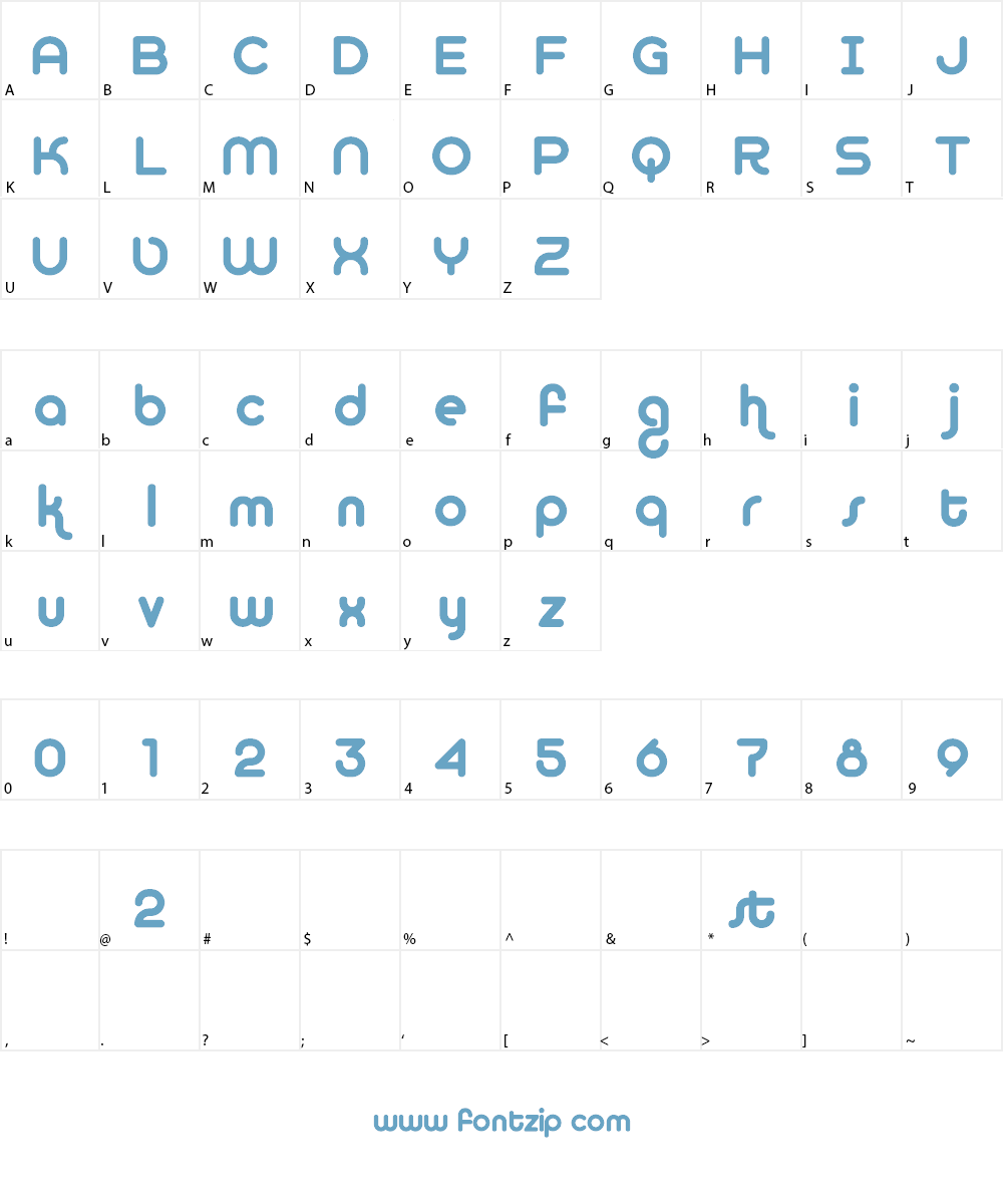 Tooncast Font Character