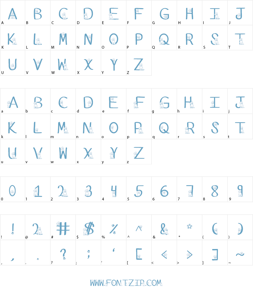 Ks Boxer Hide N Seek Font Character