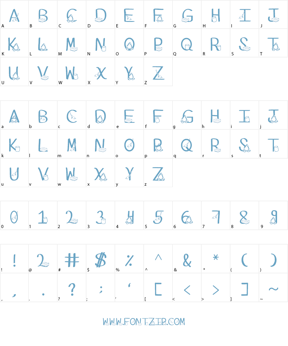 Ks I Love You Smore Font Character