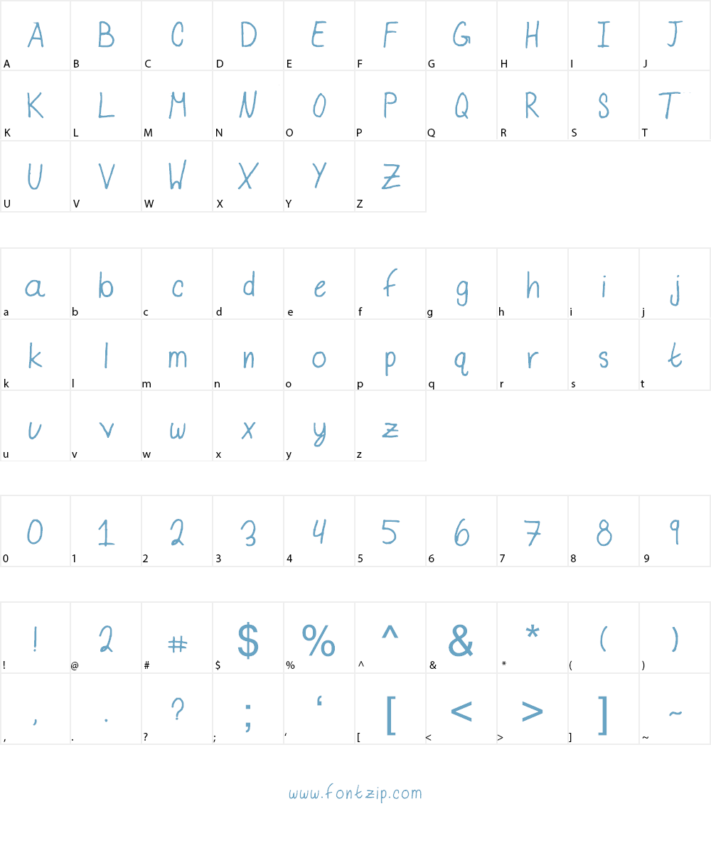 Erinn Regular Font Character