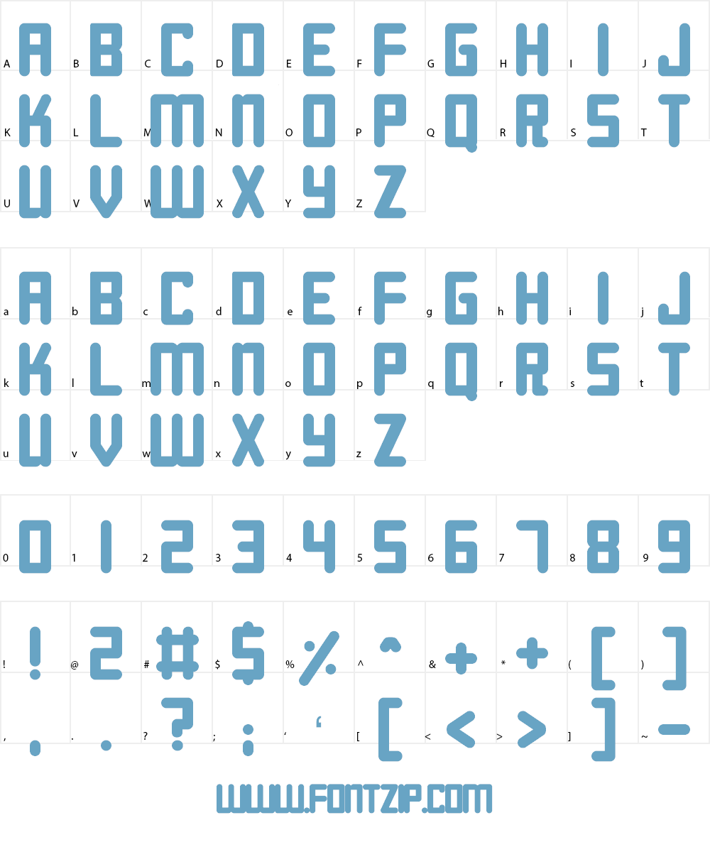Roundish Font Character