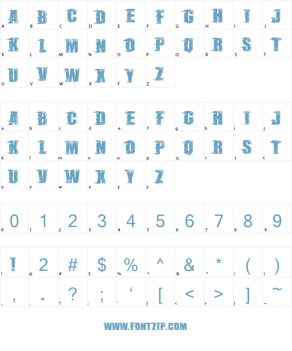 Rebel Scene_Demo Font Character