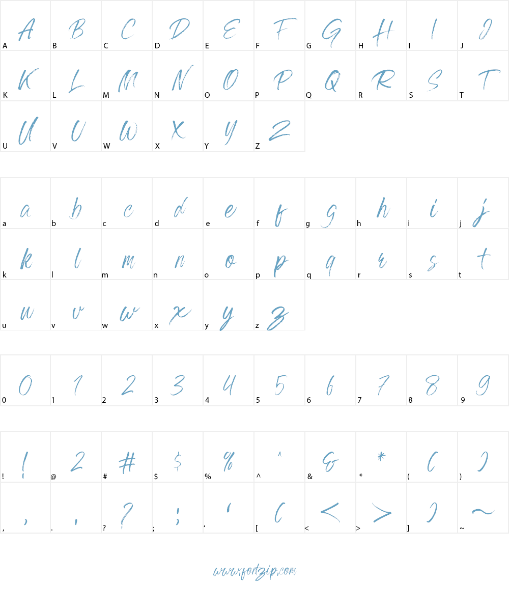 Grumpys Font Character