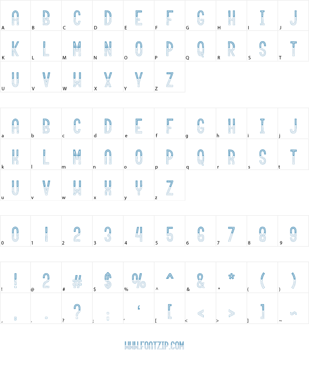Roundabout Font Character