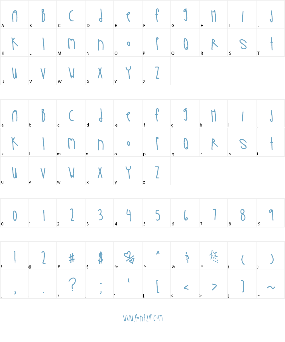 LadyInYellow Font Character