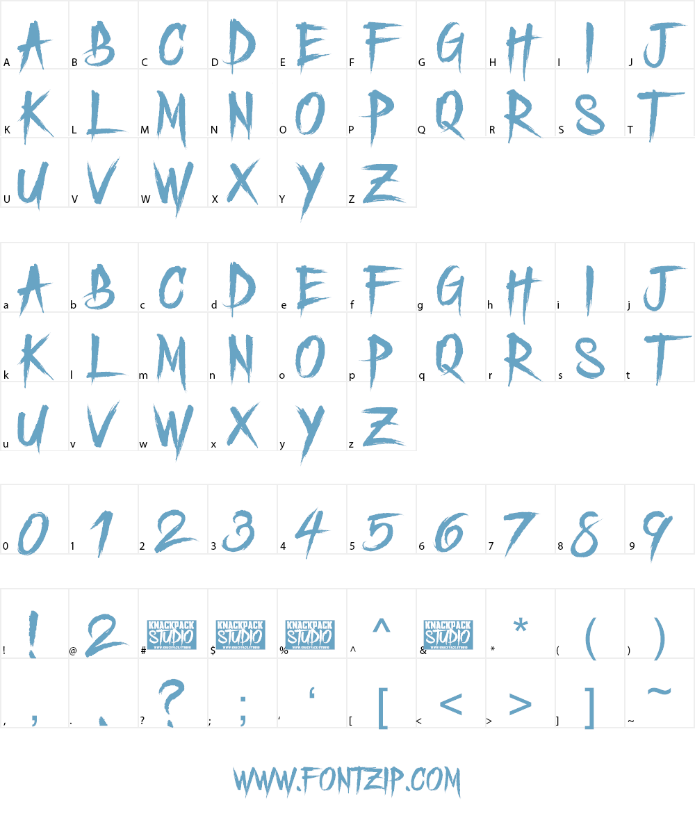 Freedoomed Demo Font Character