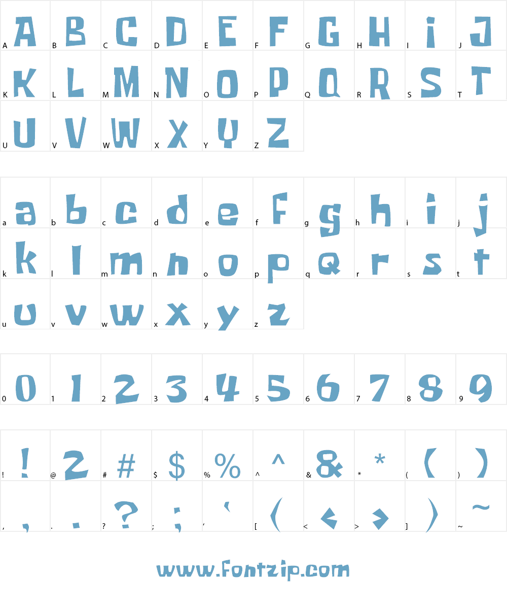 spongeboyTT1 Font Character