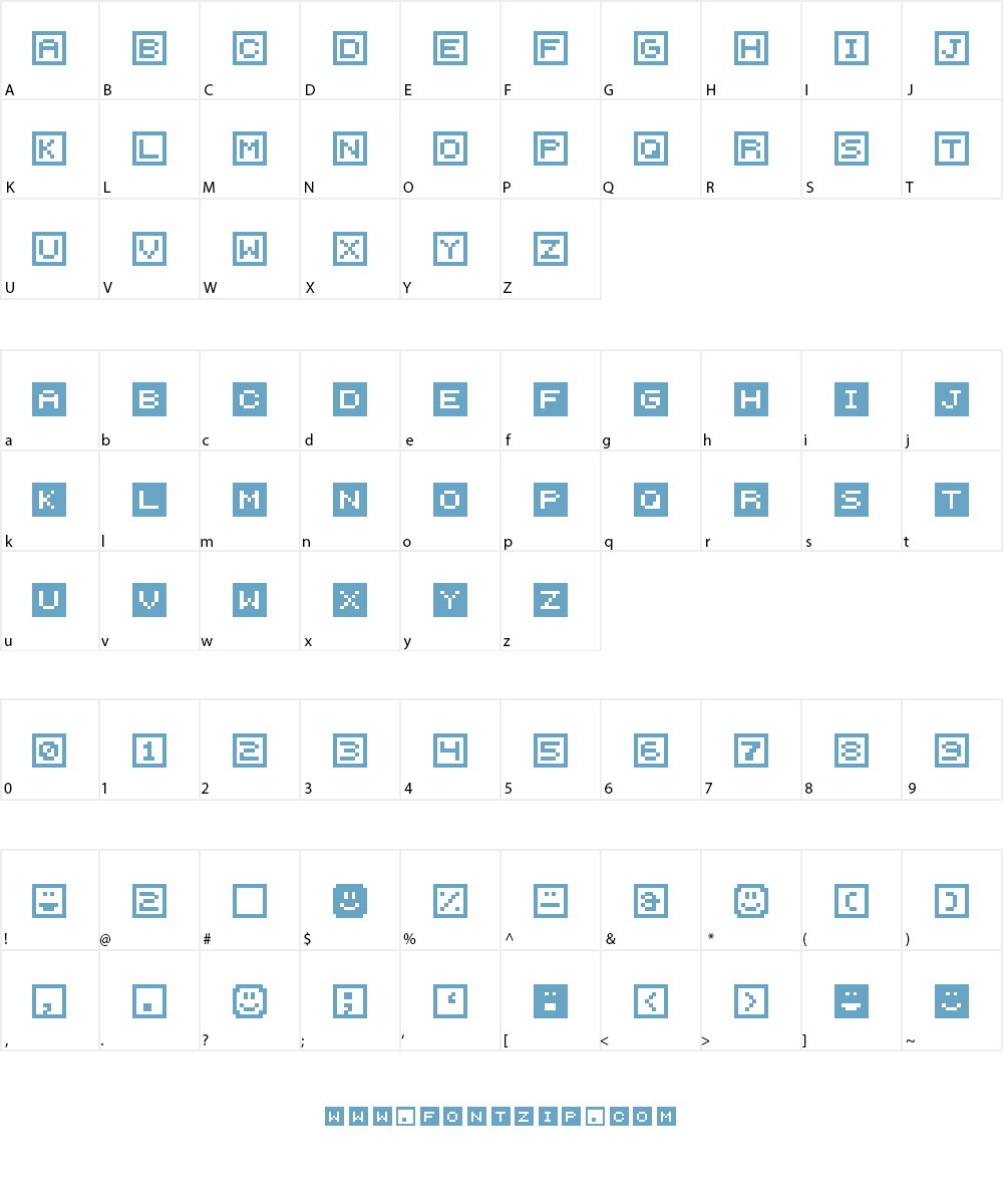 Blockway Pixies Font Character