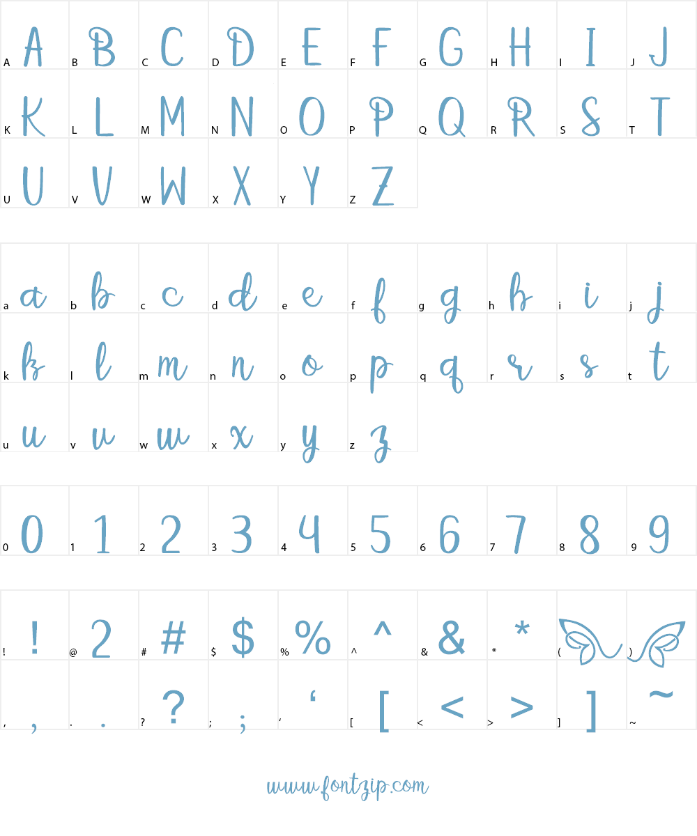 betterfly Font Character