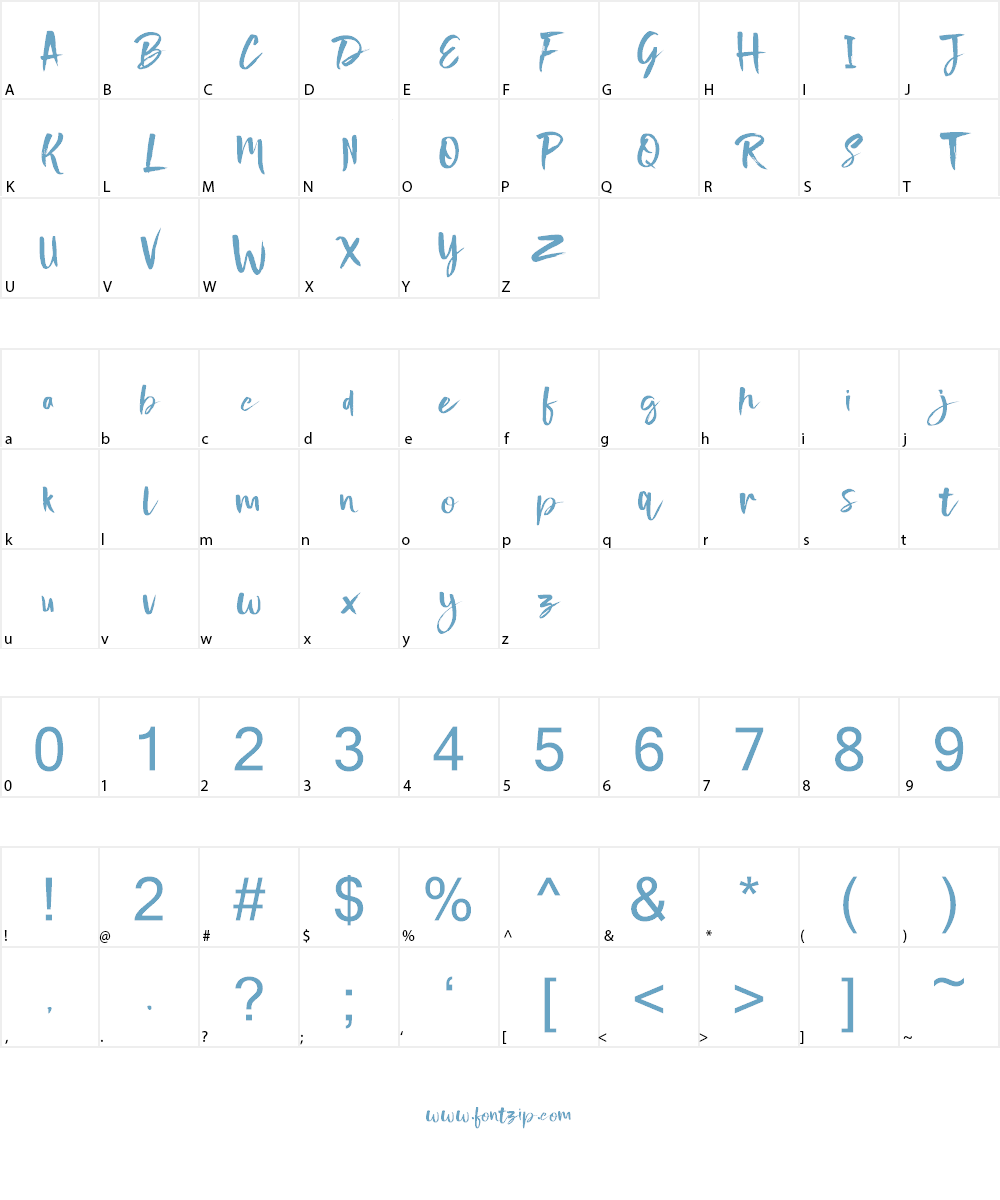 Nightype Font Character