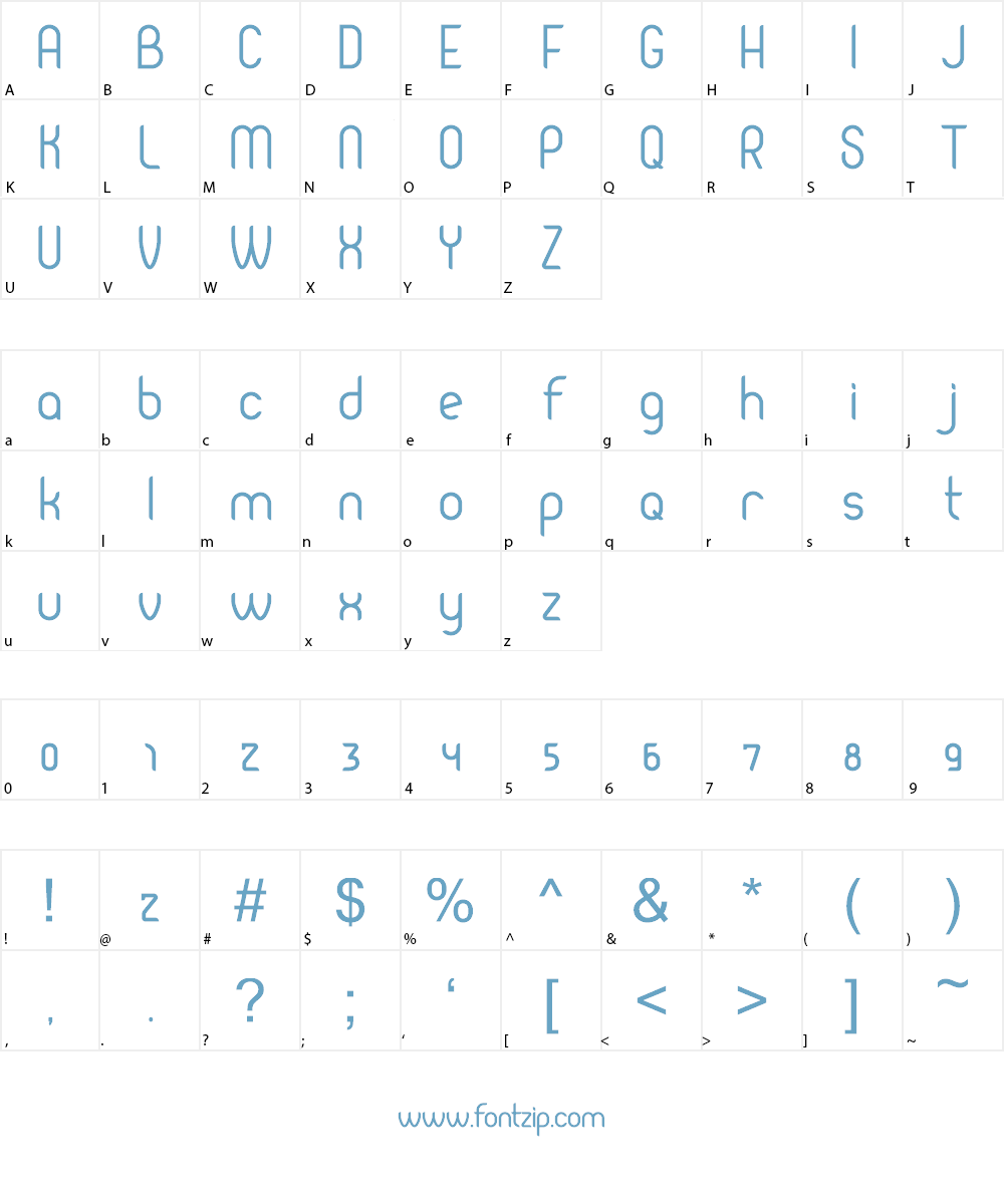 Pierce Font Character