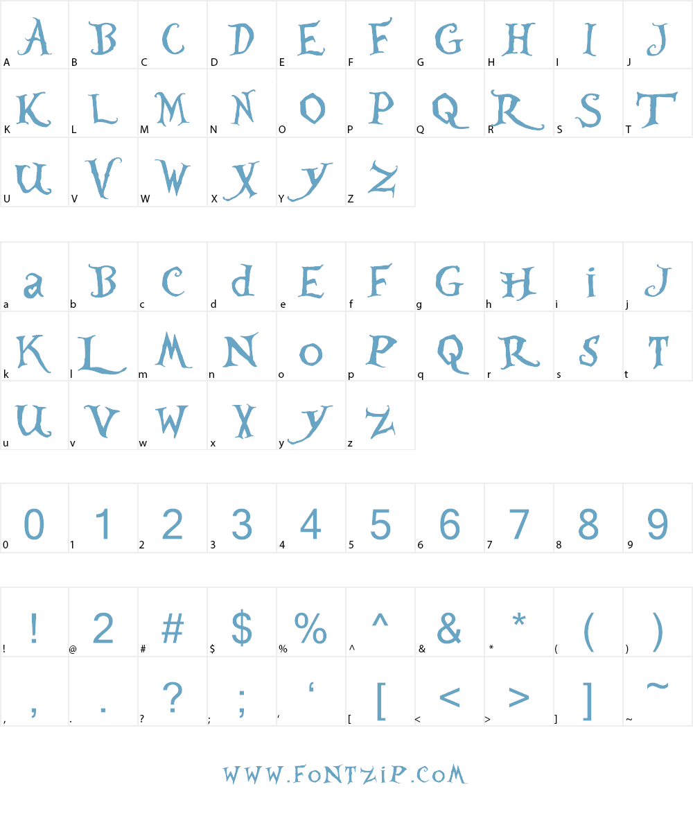 WhereisAlicedemo Font Character