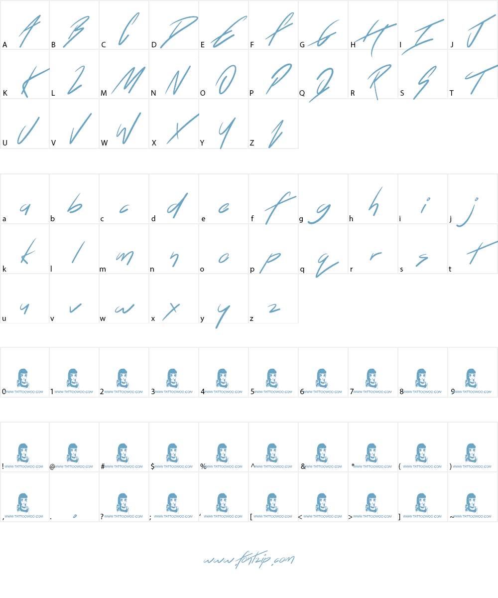 Blinkets Font Character