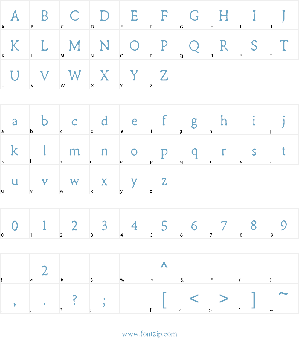 CF Remington Typewriter Font Character