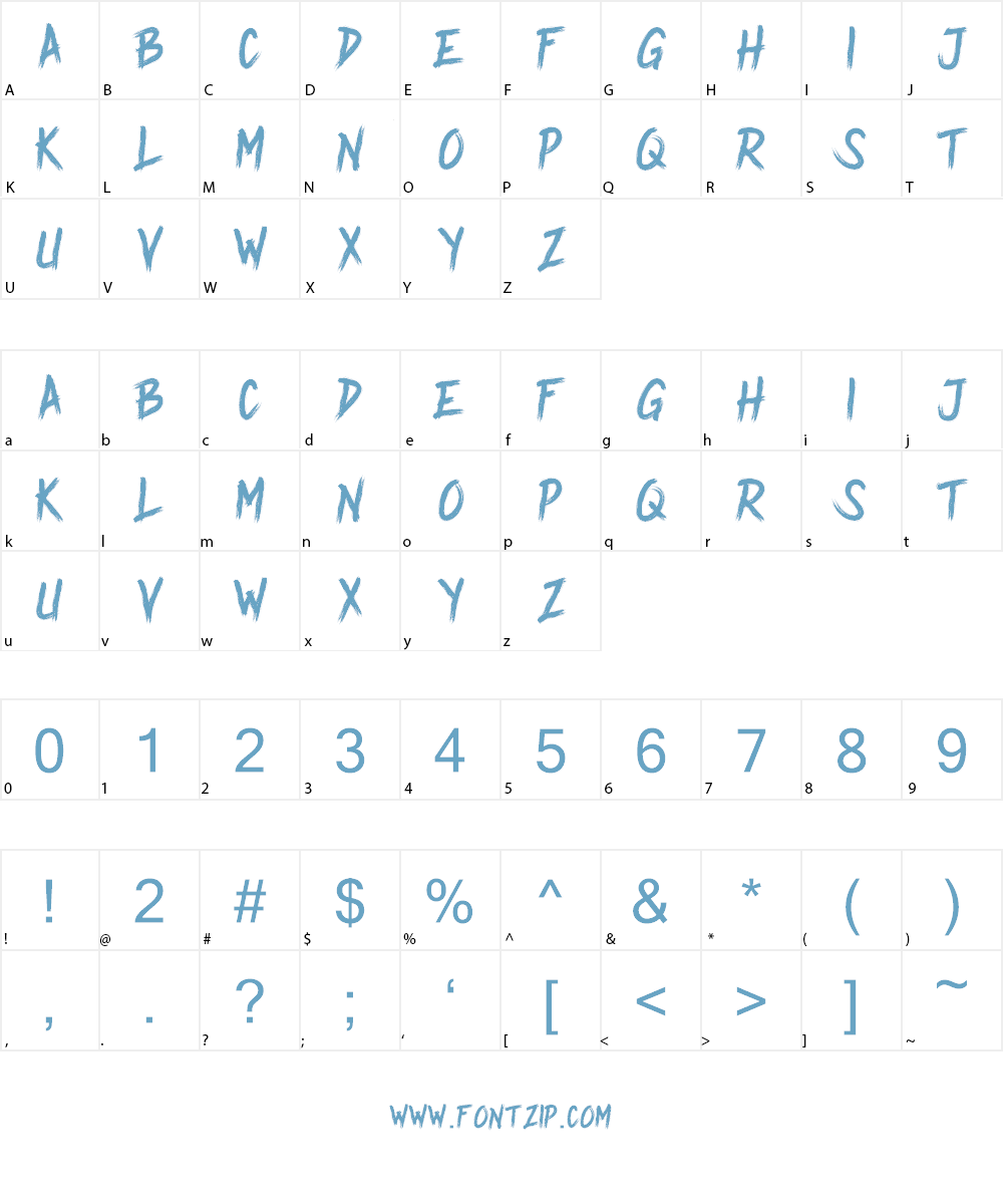 Undead Font Character