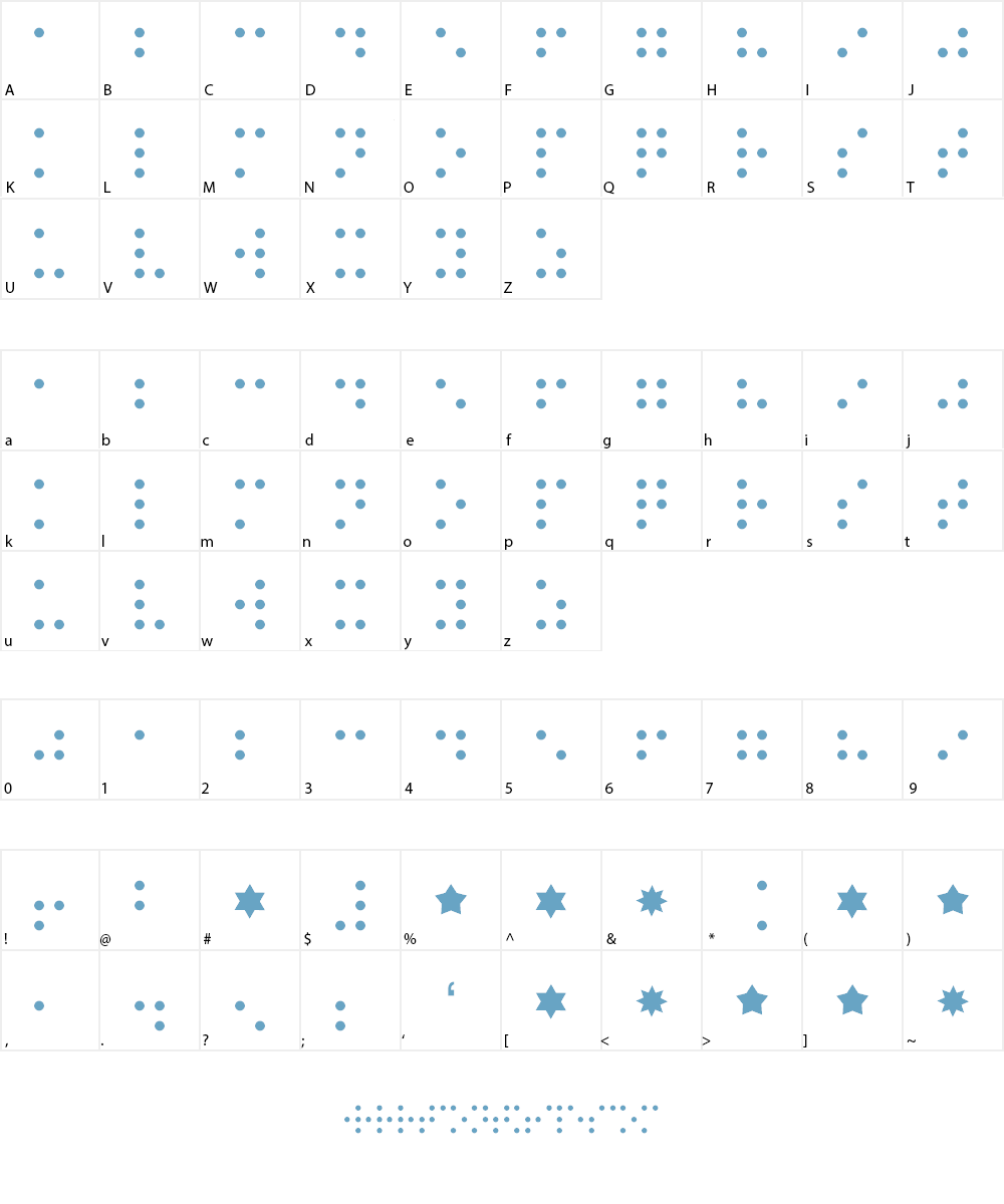 CHMC Braille Font Character