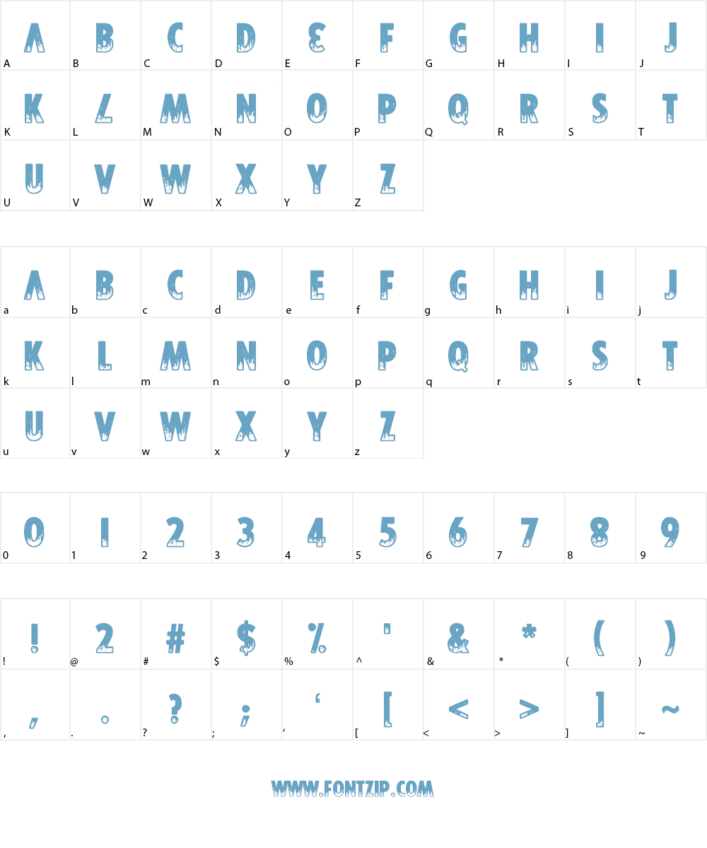 Tyrannothesaurus Font Character
