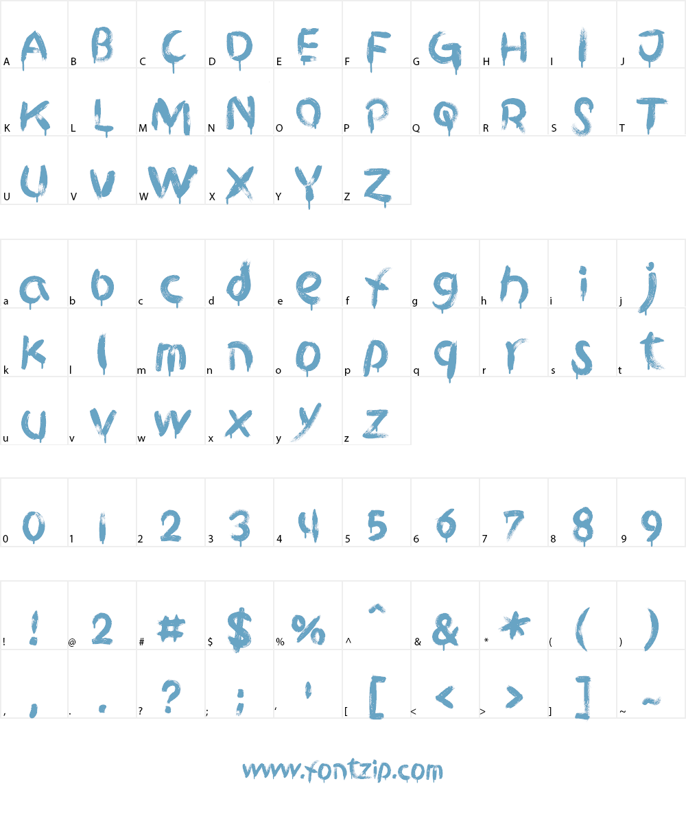 Griphite Drop PERSONAL USE Font Character