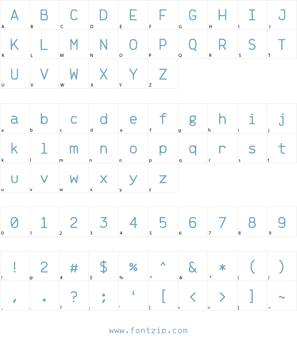 Brass Mono Font Character