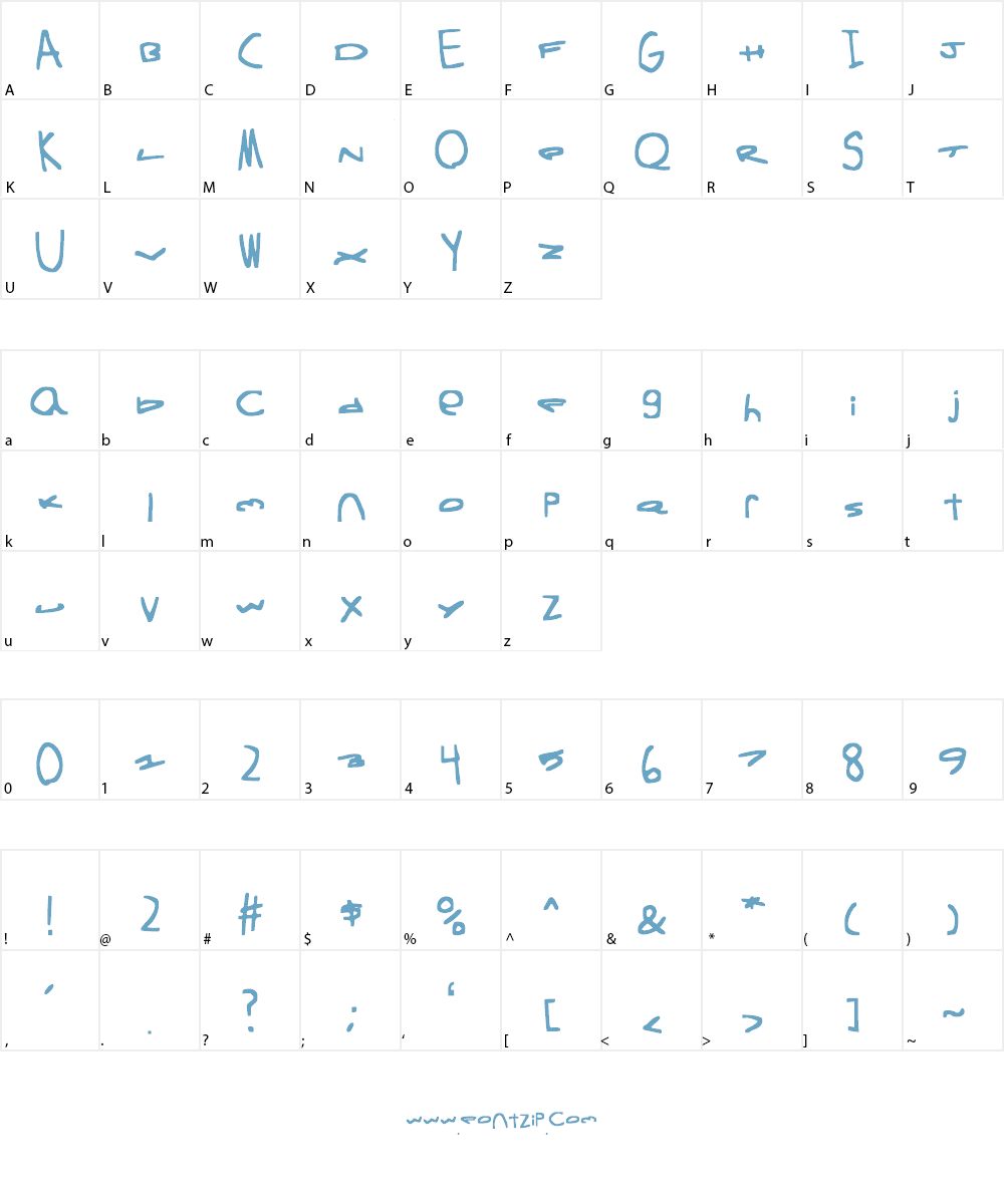 Squash N' Stretch Font Character