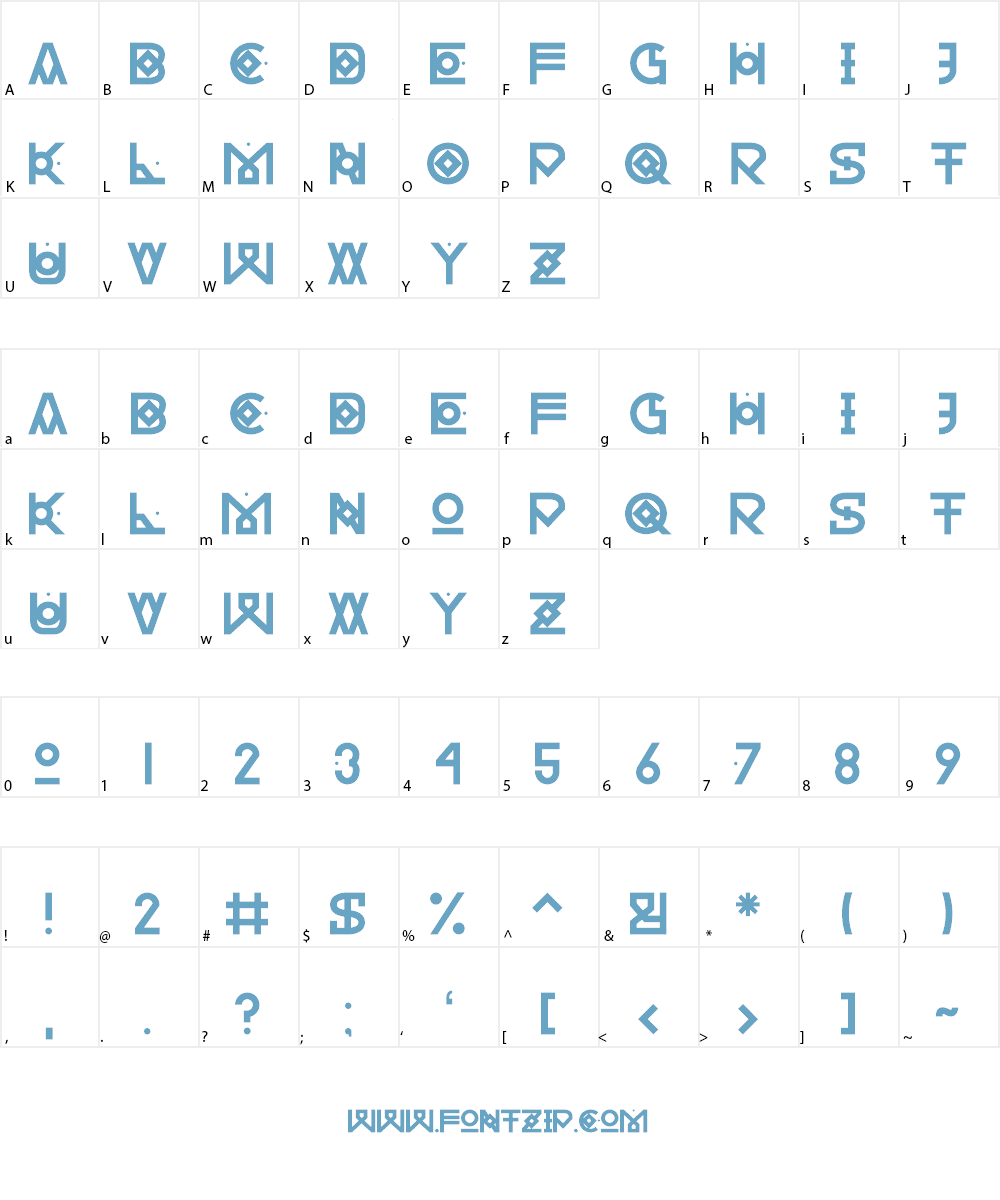 HECTICA Font Character