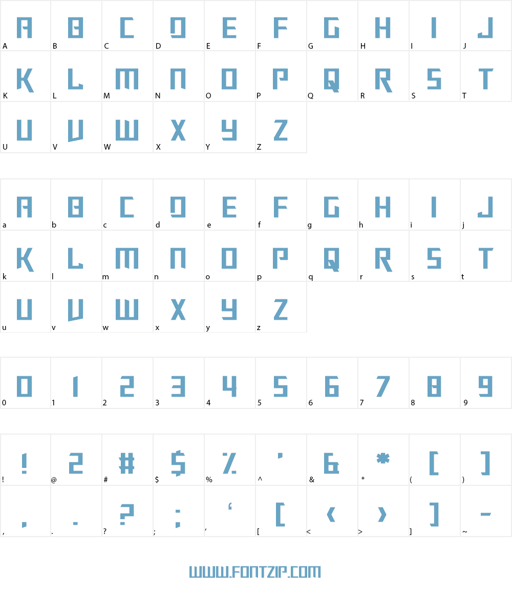 Slalom Font Character