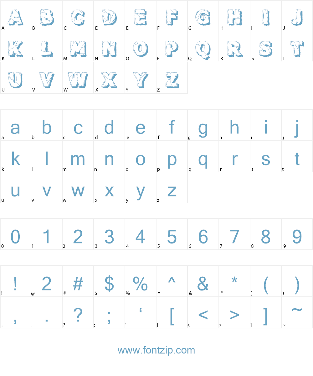 Backtrack Demo Font Character