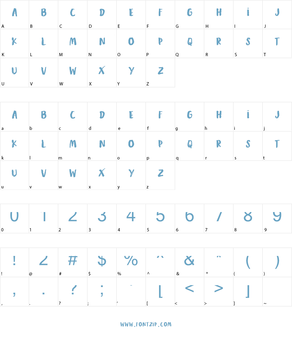 Tropical Asian DEMO Font Character