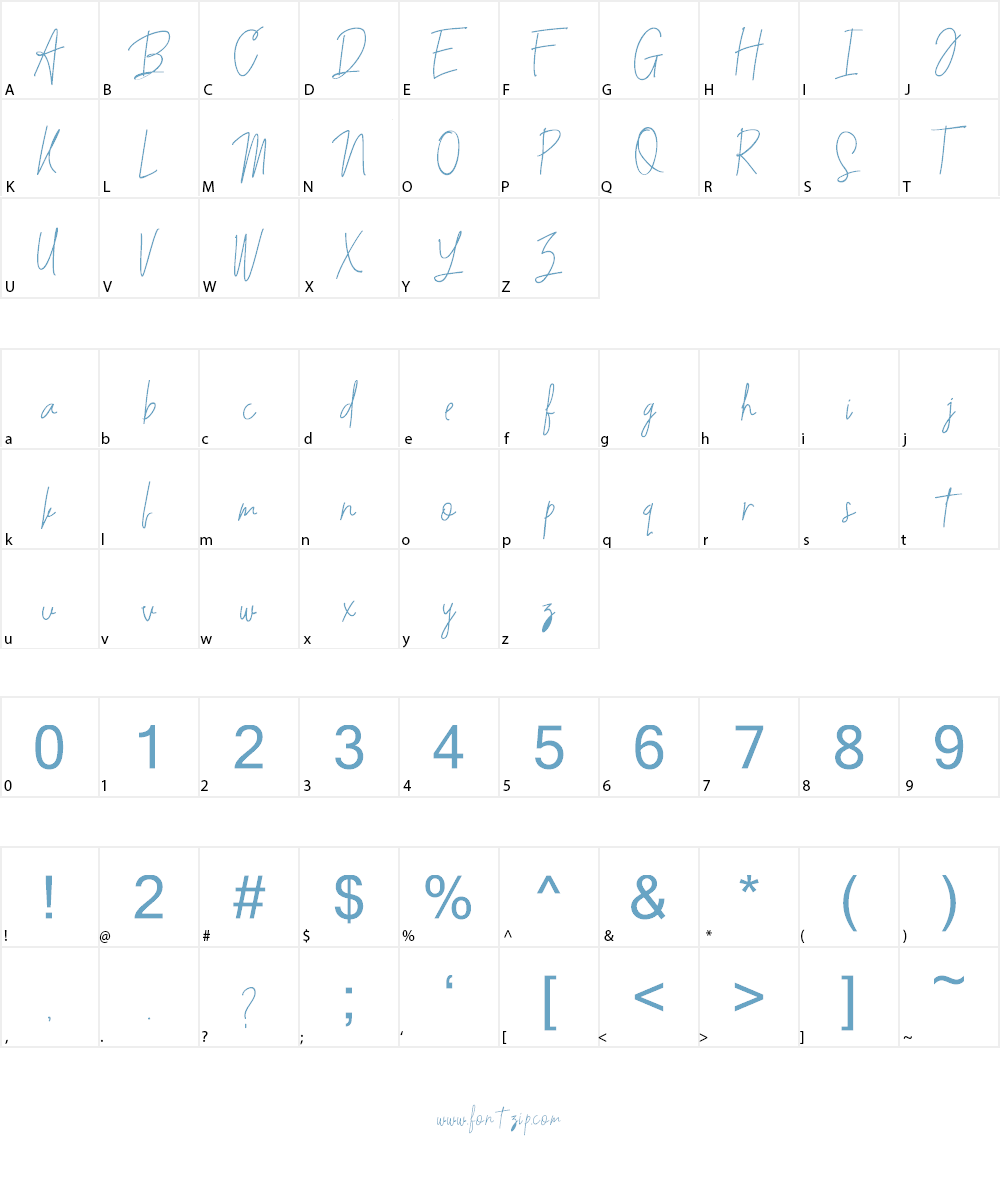 Budaphest Font Character