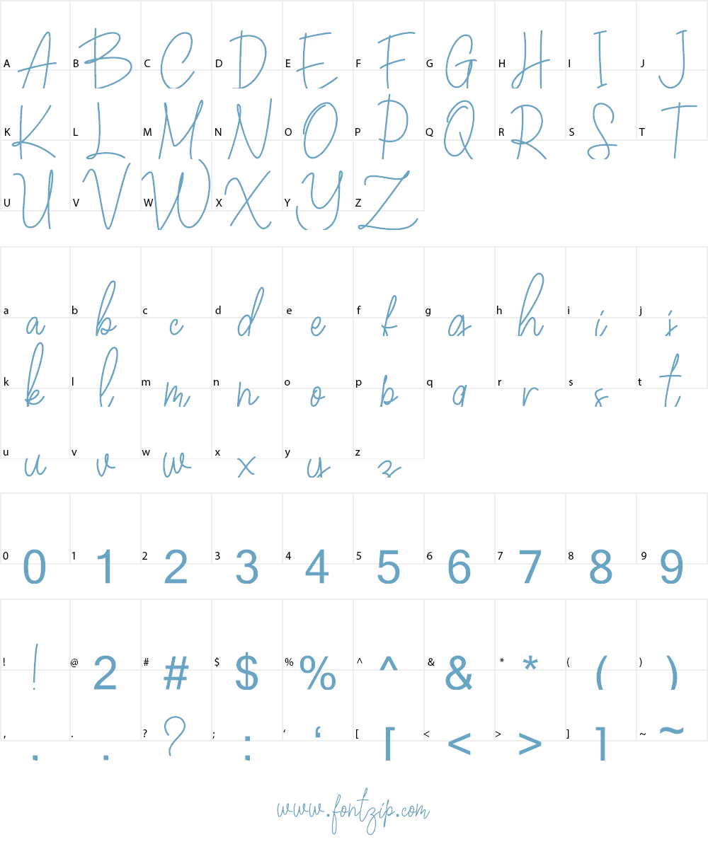 Winchester Font Character