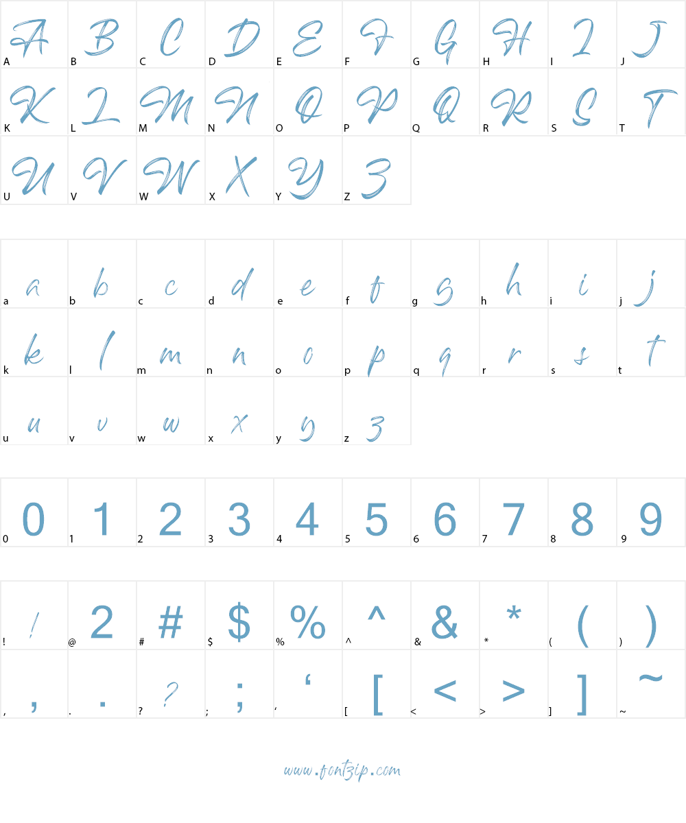 Aksana Font Character