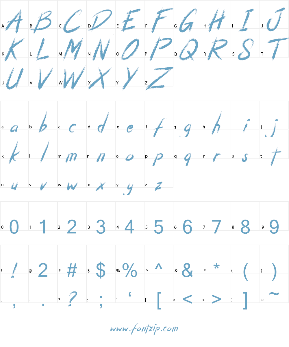 Granite Font Character