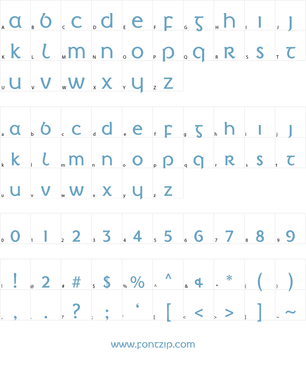 Irish Penny Font Character