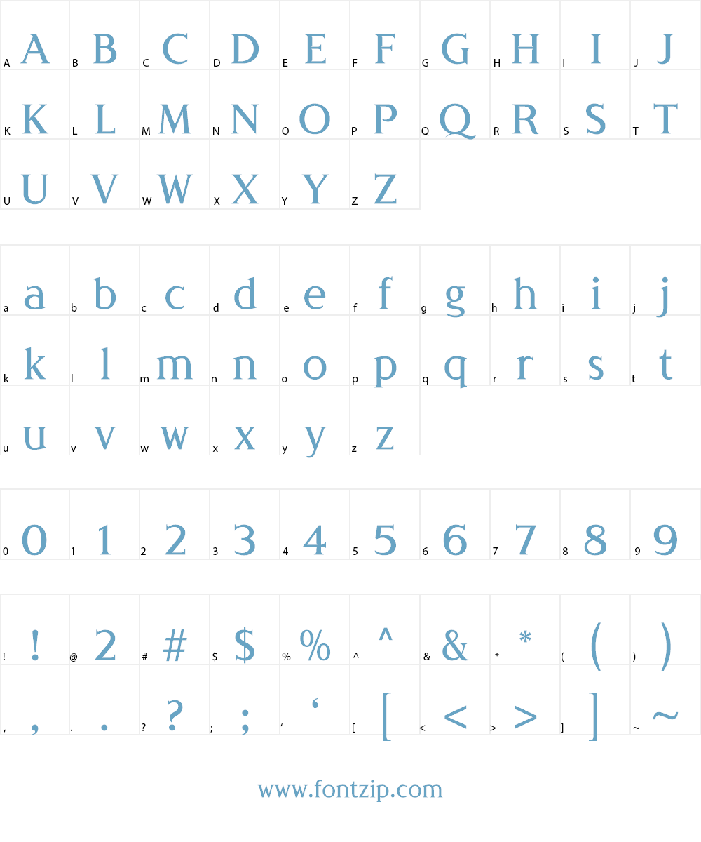 Londinia Medium Font Character
