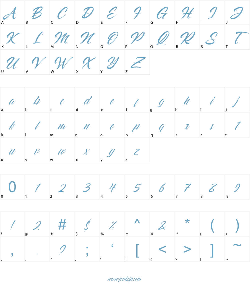 Striped King Clean Font Character