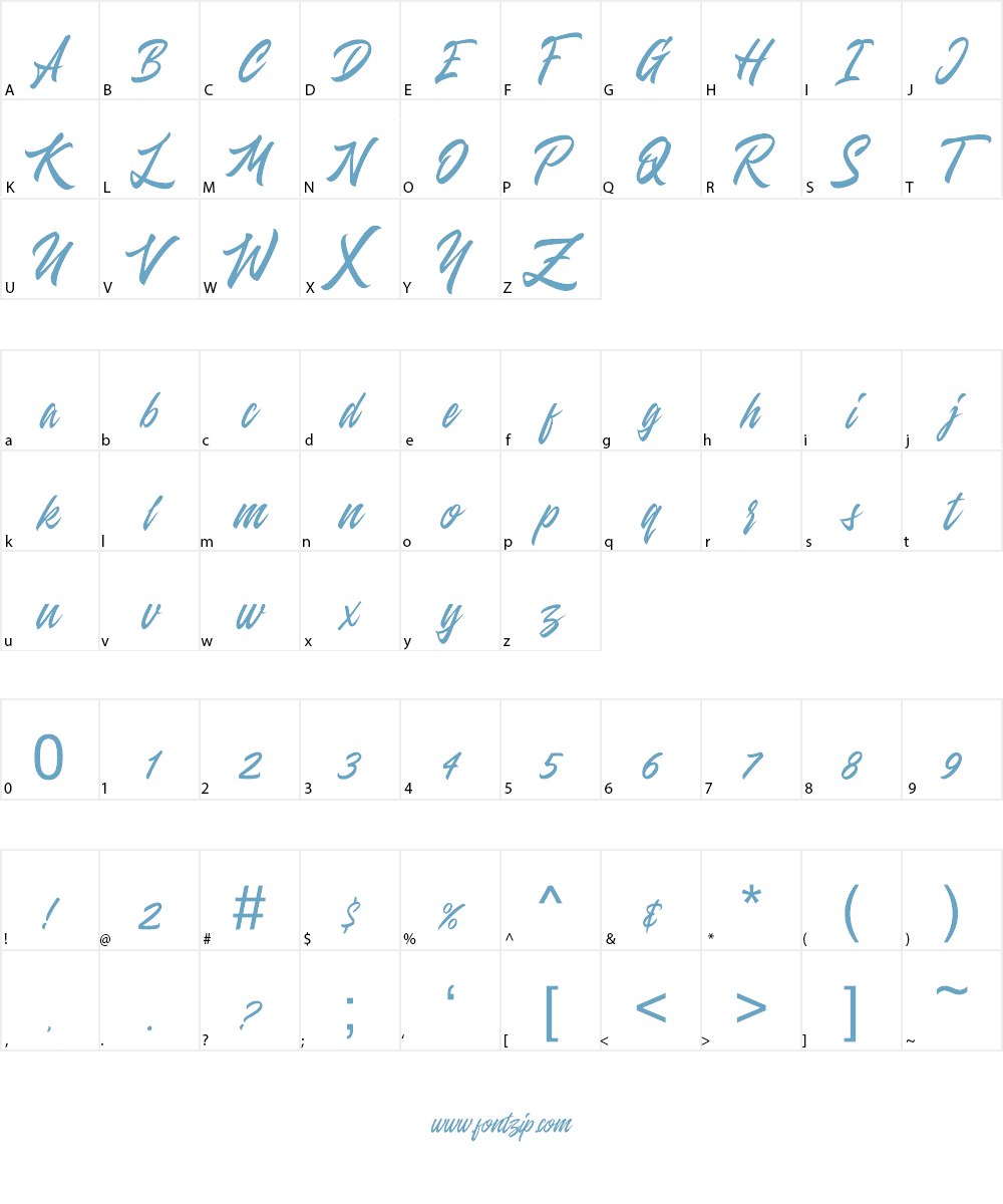 Entreaty Font Character
