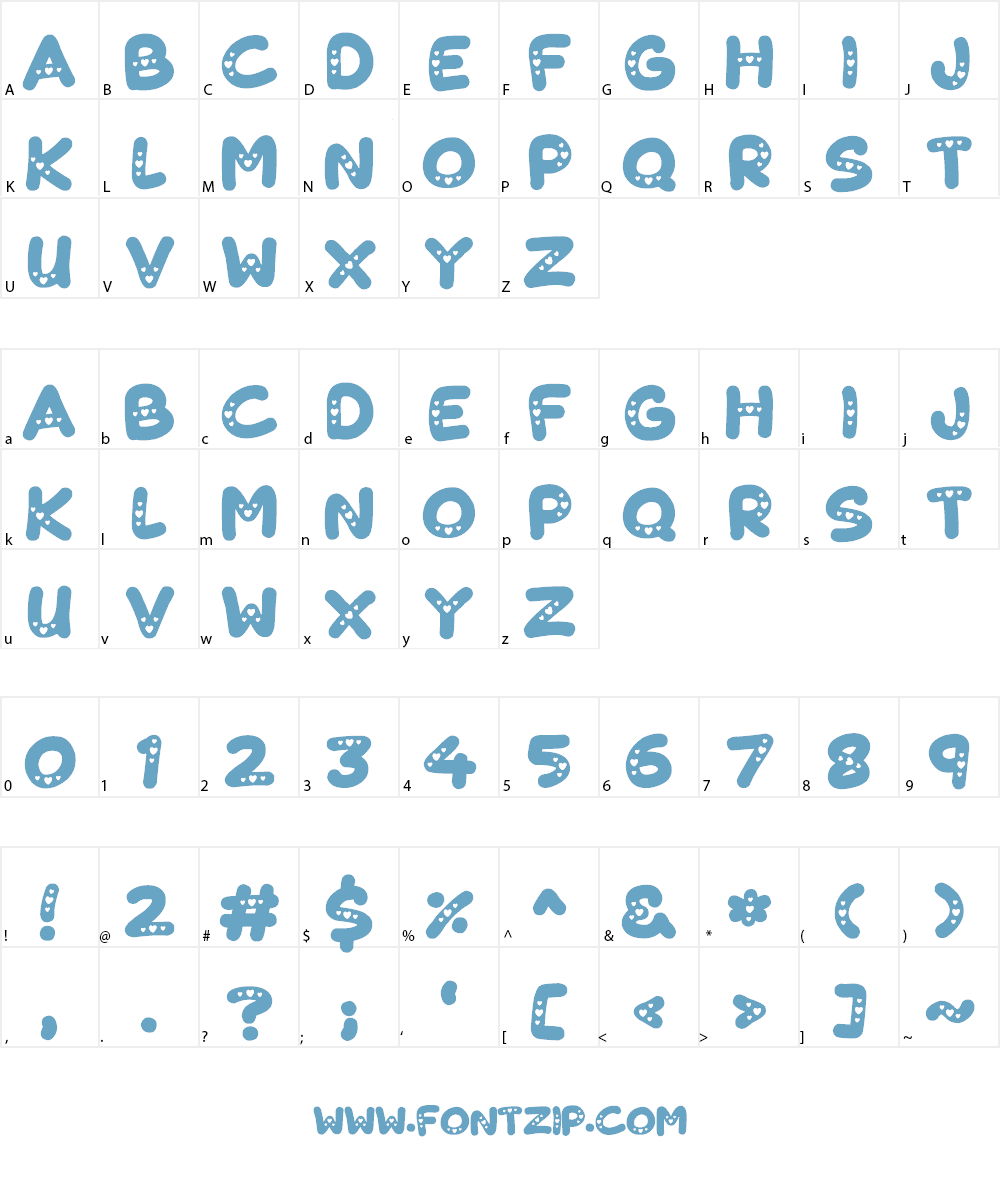 Lovelings Font Character
